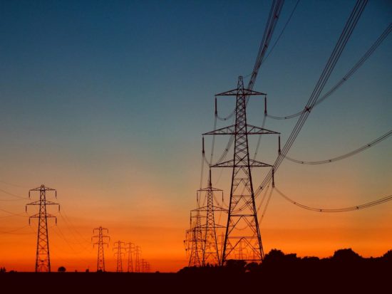 Power Lines at Sunset