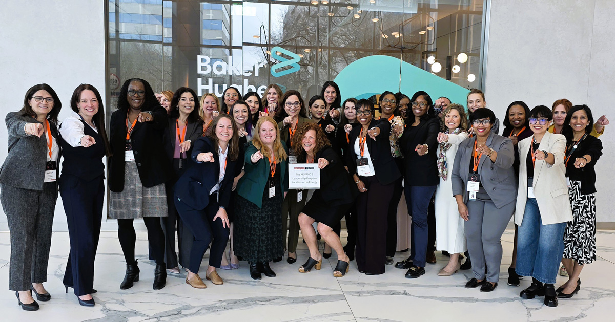 Group photo of empowered women attendees at ADVANCE Leadership Program for Women in Energy at Baker Hughes, Houston – March 9-10, 2026.
